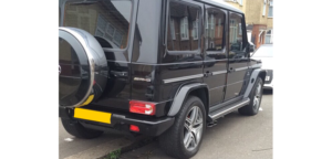 This Mercedes G63 AMG is available for hire anywhere in UK.