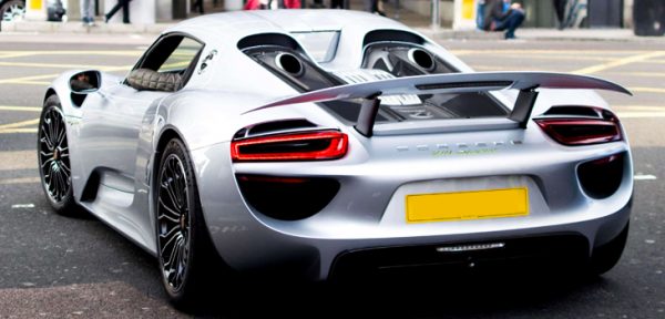 This Porsche 918 Spyder is available for hire anywhere in UK.