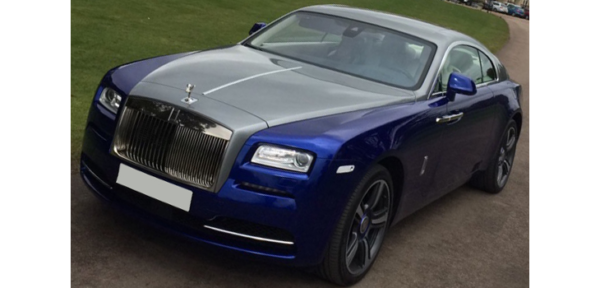 This Rolls Royce Wraith is available for hire anywhere in UK.