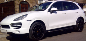 This Porsche Cayenne is available for hire anywhere in UK.