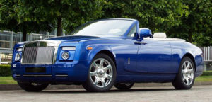 This Rolls Royce Drophead is available for hire anywhere in UK.