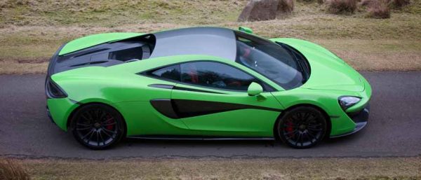 This McLaren 570S is available for hire anywhere in UK.